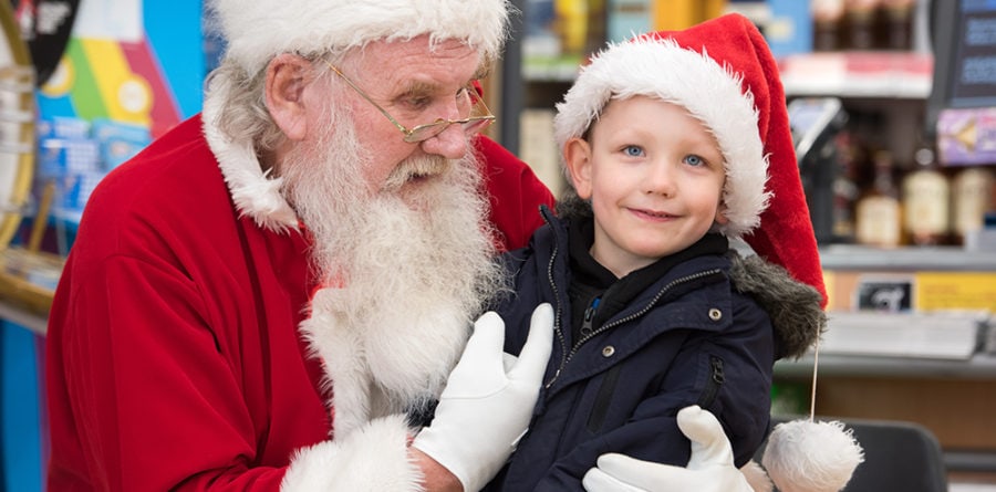 Father Christmas spreads Christmas cheer at East of England Co-op Stores across Suffolk