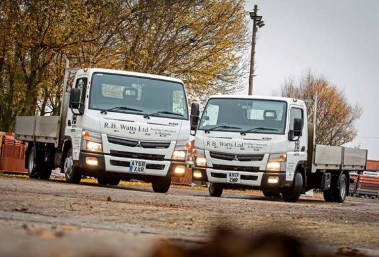 Roofing specialist RB Watts return for 2nd Fuso Canter Truck