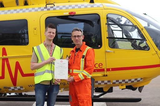 Local hero given award as CPR saved man’s life