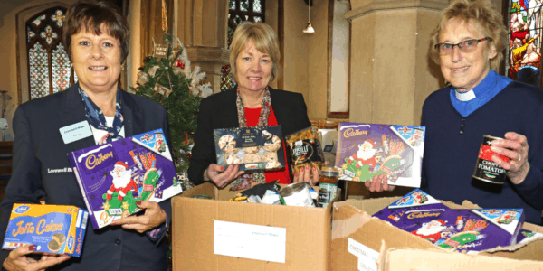 Maxine Vincent (left) And Susanne Curtis (centre) Of Lovewell Blake Hand Over The Donations To Rev Pam Bayliss (002)