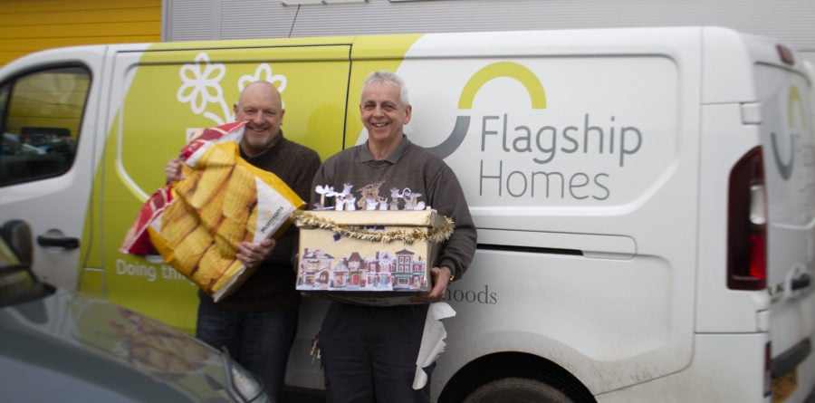 Flagship staff deliver food boxes in time for Christmas