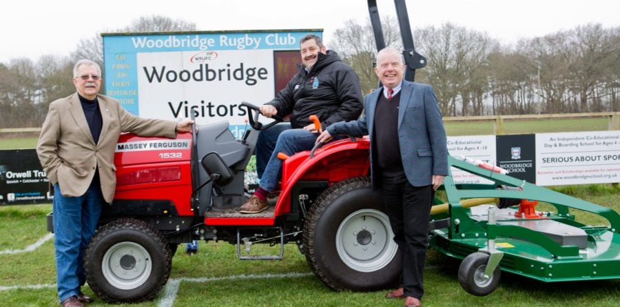 Woodbridge Rugby Club gets new fully equipped tractor with support of Eastern Counties Rugby Union and Sport England Grants